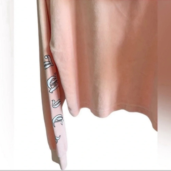 JUICY COUTURE BLACK LABEL Peach Long Sleeves Hoodie Size Medium - Picture 8 of 11